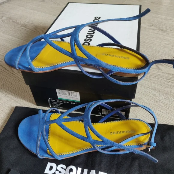 Dsquared2 Suede Sandals, 38.5 - Picture 2 of 4